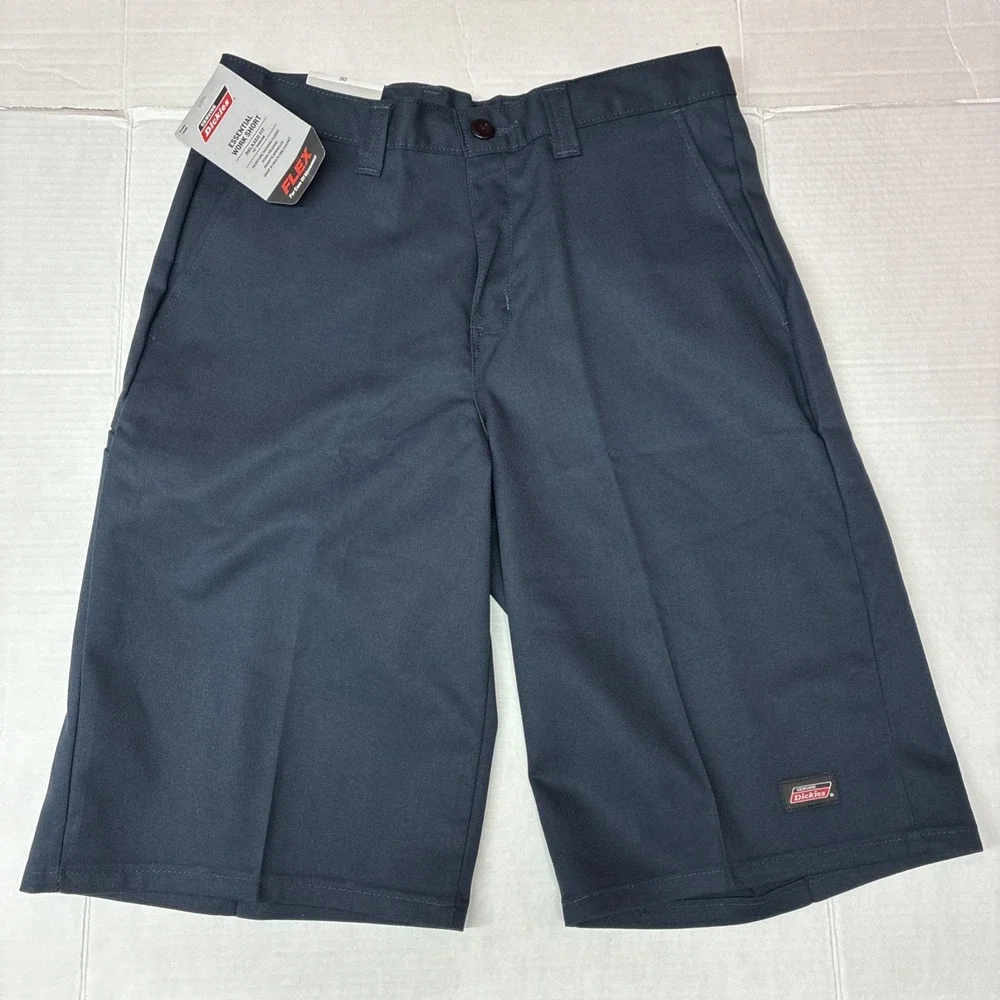 Dickies Essential Work Shorts Men's Size 30 Blue Flex Relaxed Fit 13
